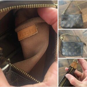 Louis Vuitton Pochette Accessory Pouch Brown Leather